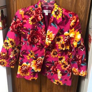 Isaac mizrahi floral blazer size 8